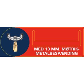 HYLDEMARKR 13 MM MTRIK METALBESPNDING
